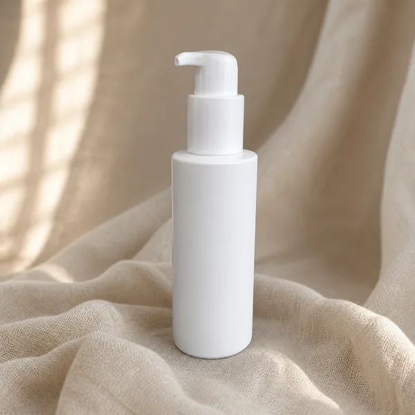 The product on softly draped natural linen